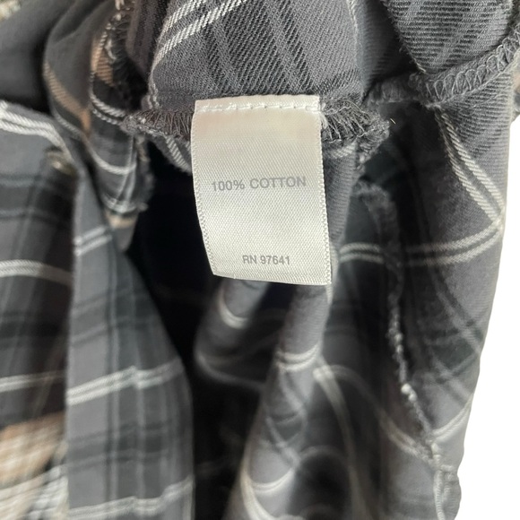 ⭐️2/$20 J Jill Plaid Multi Plaid Patchwork Button Down Tunic Flannel Blouse - Picture 8 of 16